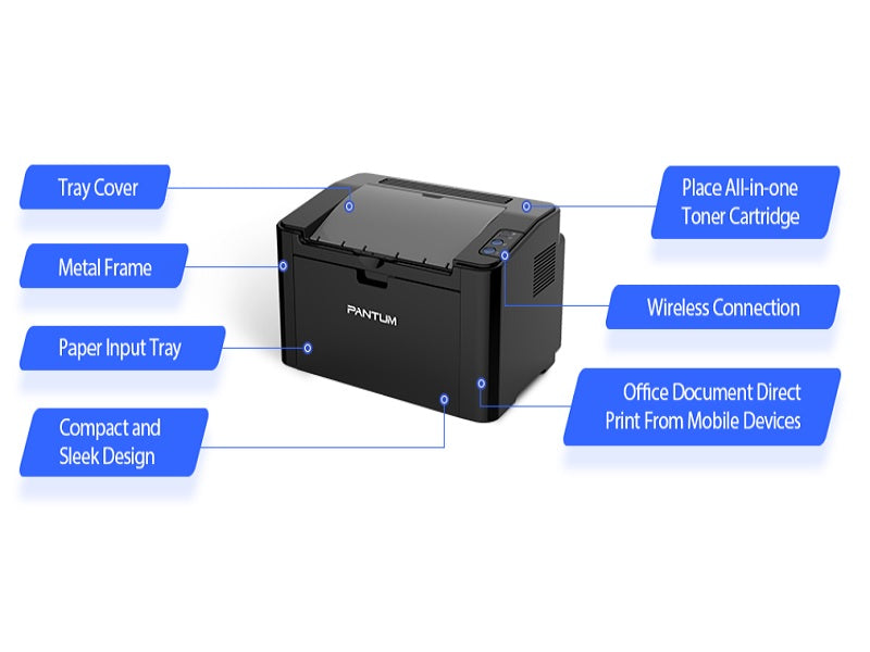 PANTUM 22Ppm A4 Wifi Mono Laser Printer