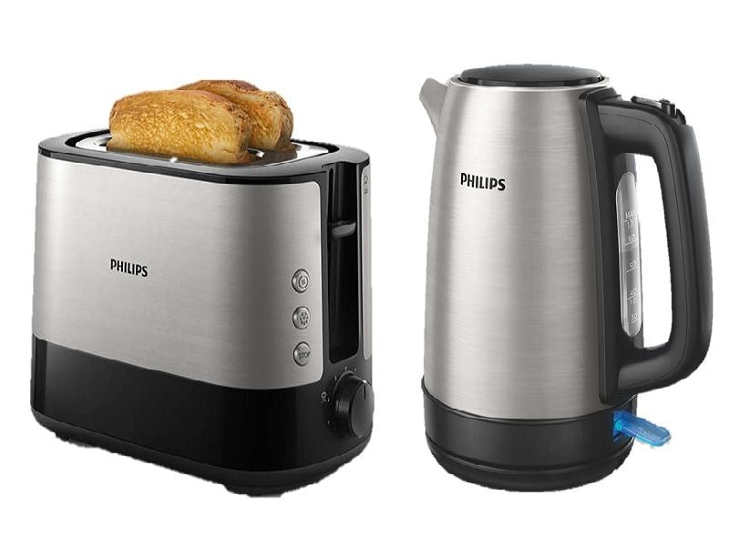 PHILIPS Viva Collection Toaster + Kettle