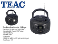 TEAC Pc-D220 Cd/Mp3/Fm Portable Radio