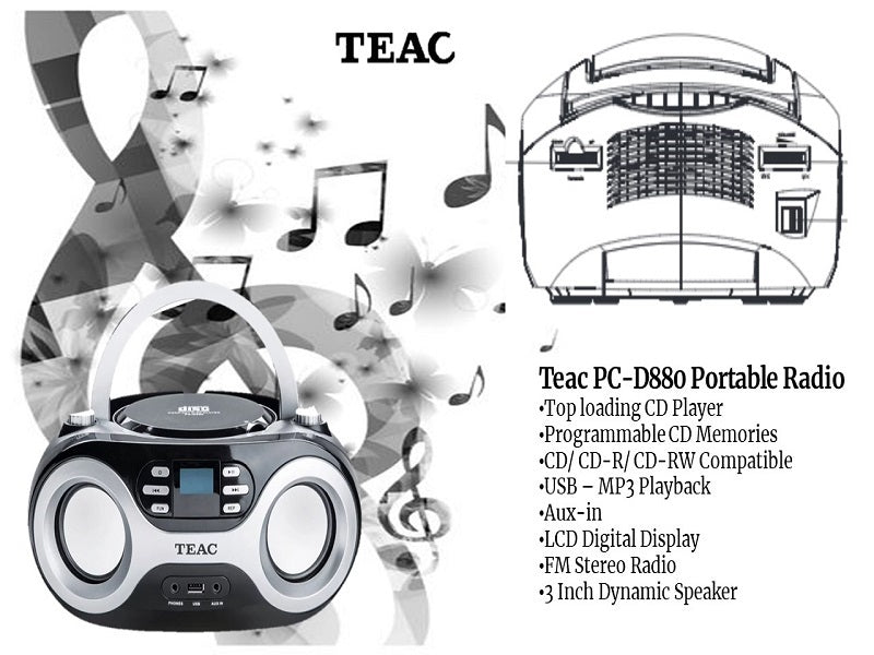 TEAC Cd/Mp3/Fm Portable Radio