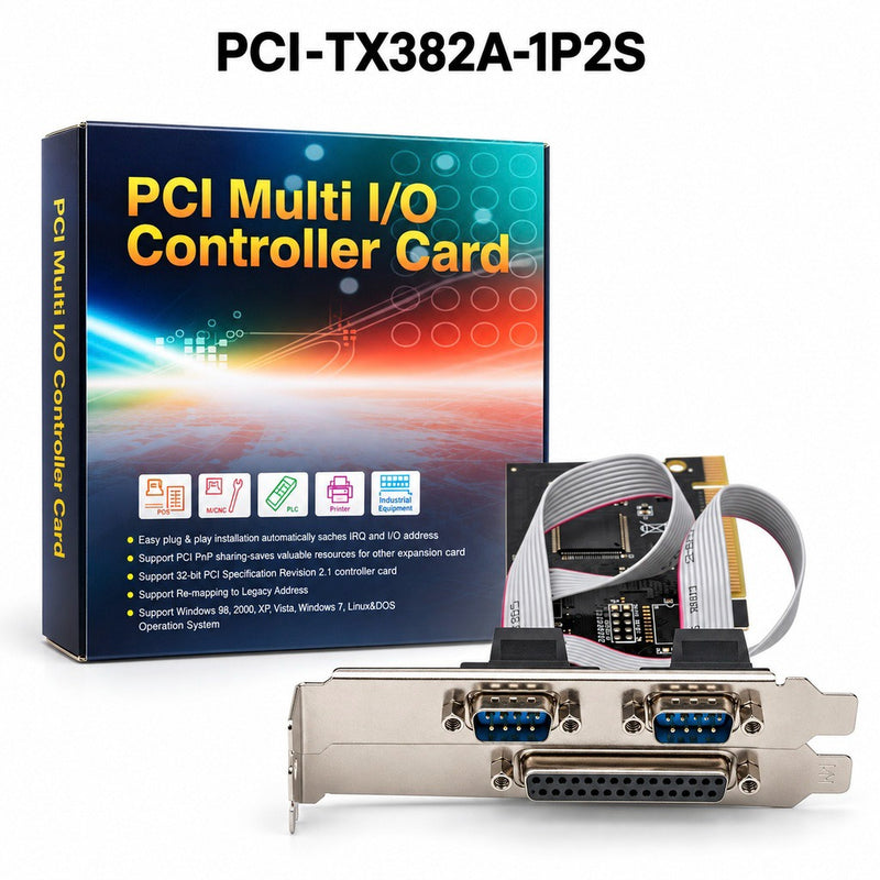 Dynamode PCI-1P2S PCI Serial Controller Card - 2x RS232 DB-9, 16C550 UART