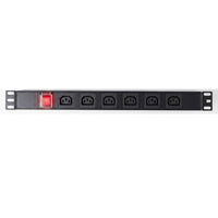 ZATECH 6-Way Power Distribution Unit PDU - Rack/Cabinet Mount, Labeled Outlets – view 2