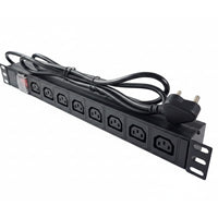 ZATECH 8-Way Power Distribution Unit PDU - Rack Mount, 8 Outlets, Labeled – view 2