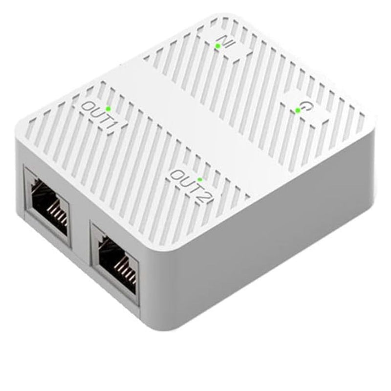 ZATECH 1X2 RJ45 Splitter 100 Mbps White