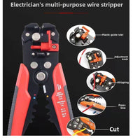 8 inch automatic wire stripper and crimping pliers hand tool (view 3)