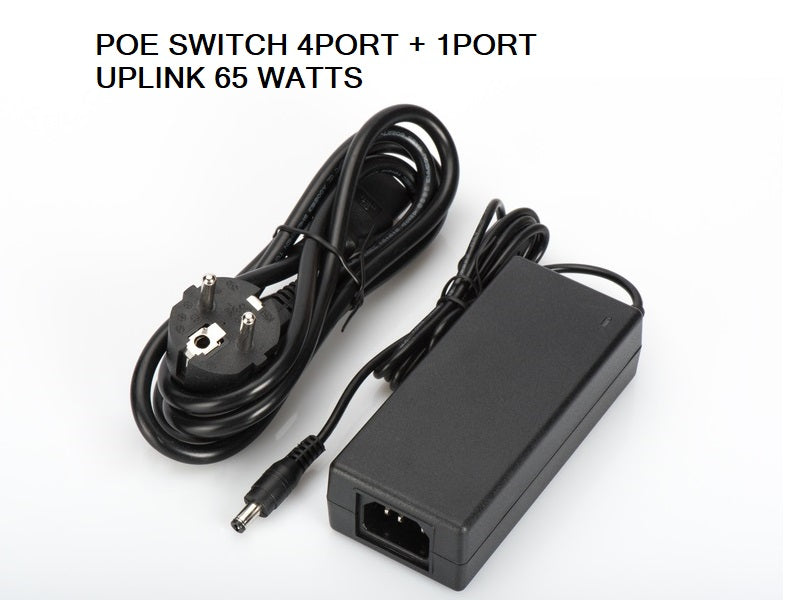 POE Switch 4Port + 1Port Uplink 65 Watts