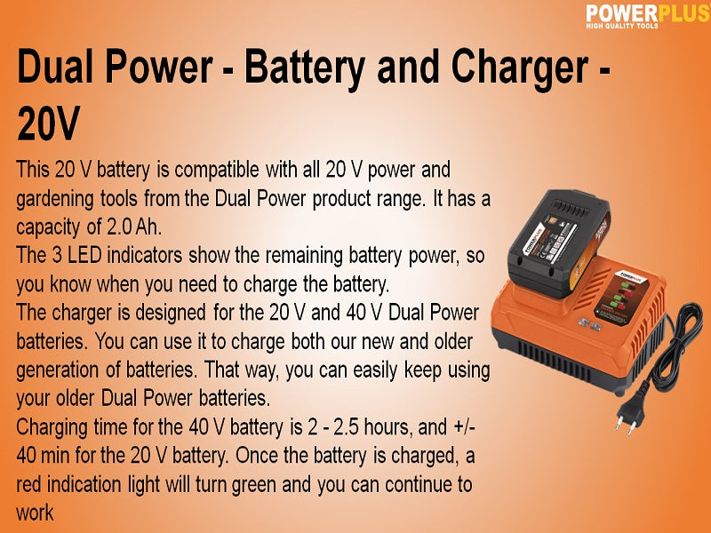 POWERPLUS 20V Stapler Nailer