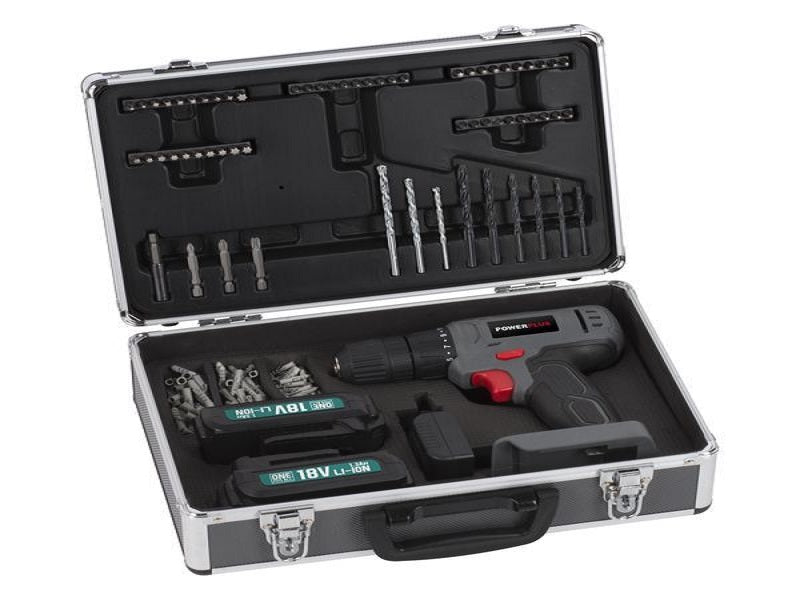 POWERPLUS Drill Driver Set 18V Li-Ion
