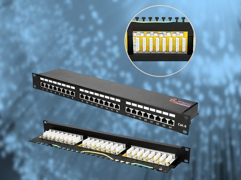 24 Port Cat6 Ftp Shilded Rack Mount