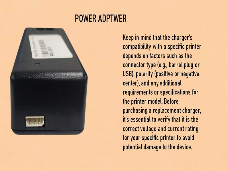 PRINTER Replacement Charger 22V-455Ma