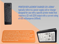 PRINTER Replacement Charger 22V-455Ma