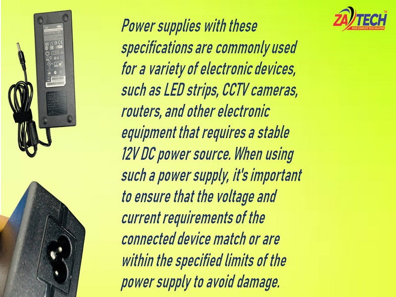 POWER Supply 12V-10Amp Dc 5.5*2.5
