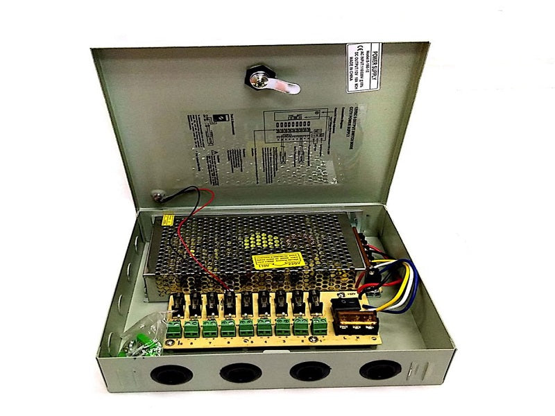 CCTV Outdoor 9Ch Power Supply 12V-10A