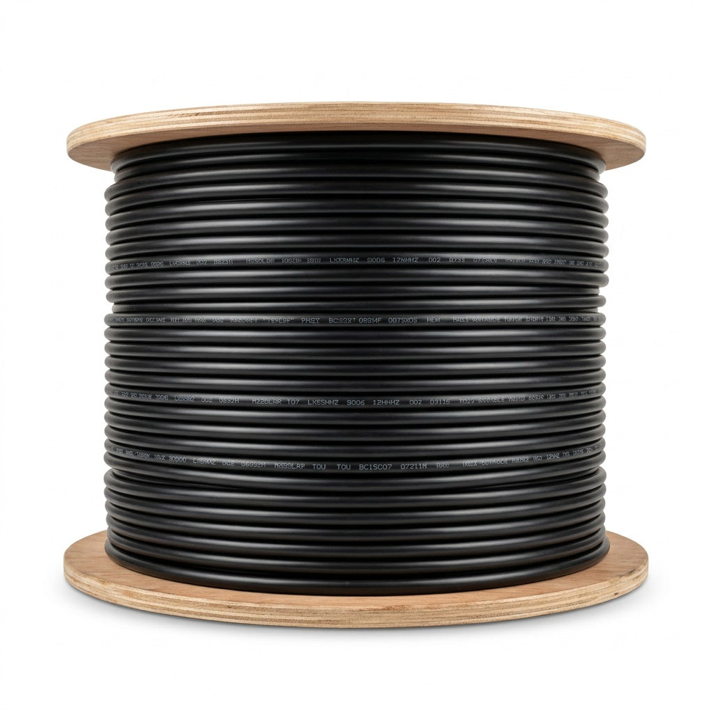 PVC 6MM 1 Meter Black Cable