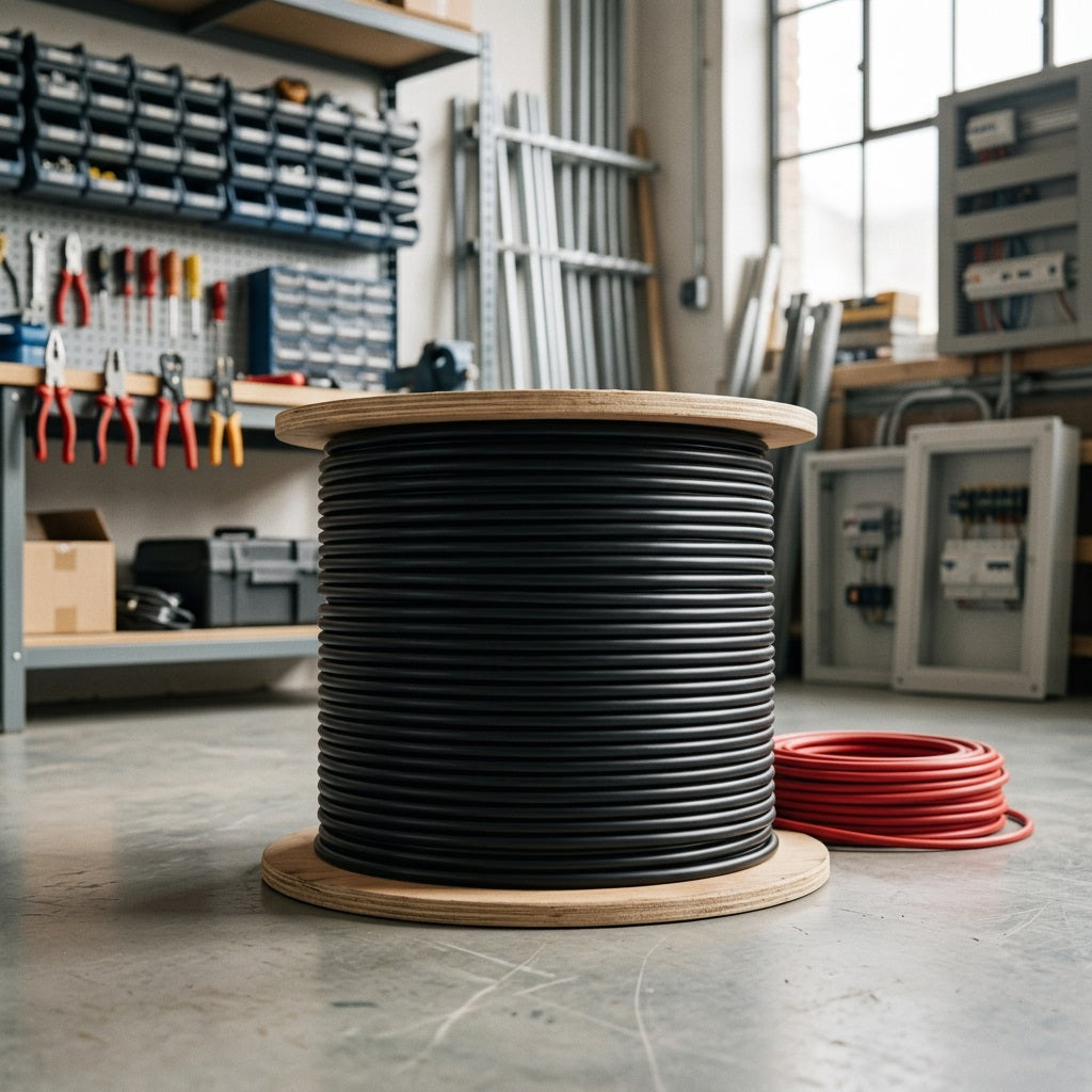 PVC 6MM 1 Meter Black Cable – view 2