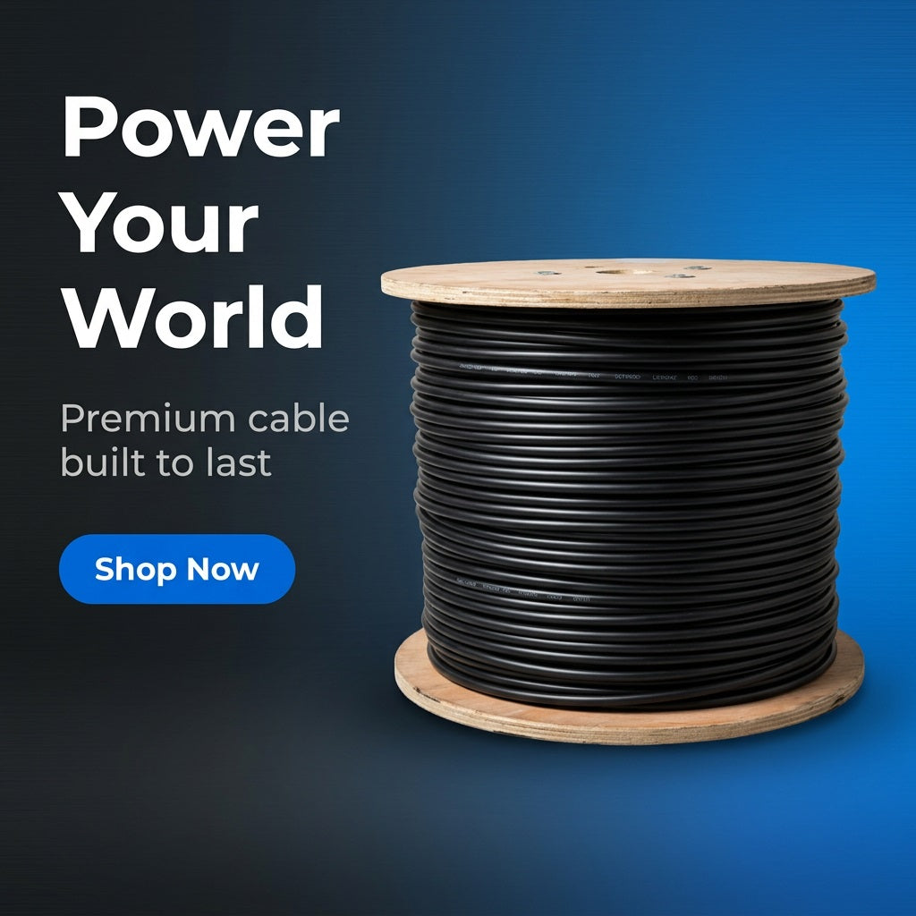 PVC 6MM 1 Meter Black Cable – view 4