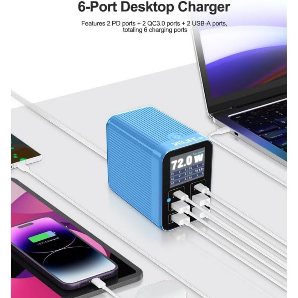 RELIFE Q4 6-Port Smart Fast Charging