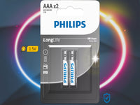 PHILIPS Aaa Longlife Battery X 2 Pack