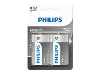 PHILIPS D Longlife Battery X 2 Pack
