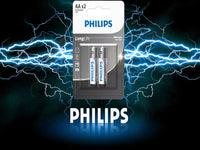PHILIPS Aa Longlife Battery X 2 Pack