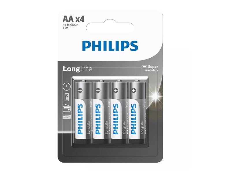PHILIPS Aa Longlife Battery X 4 Pack
