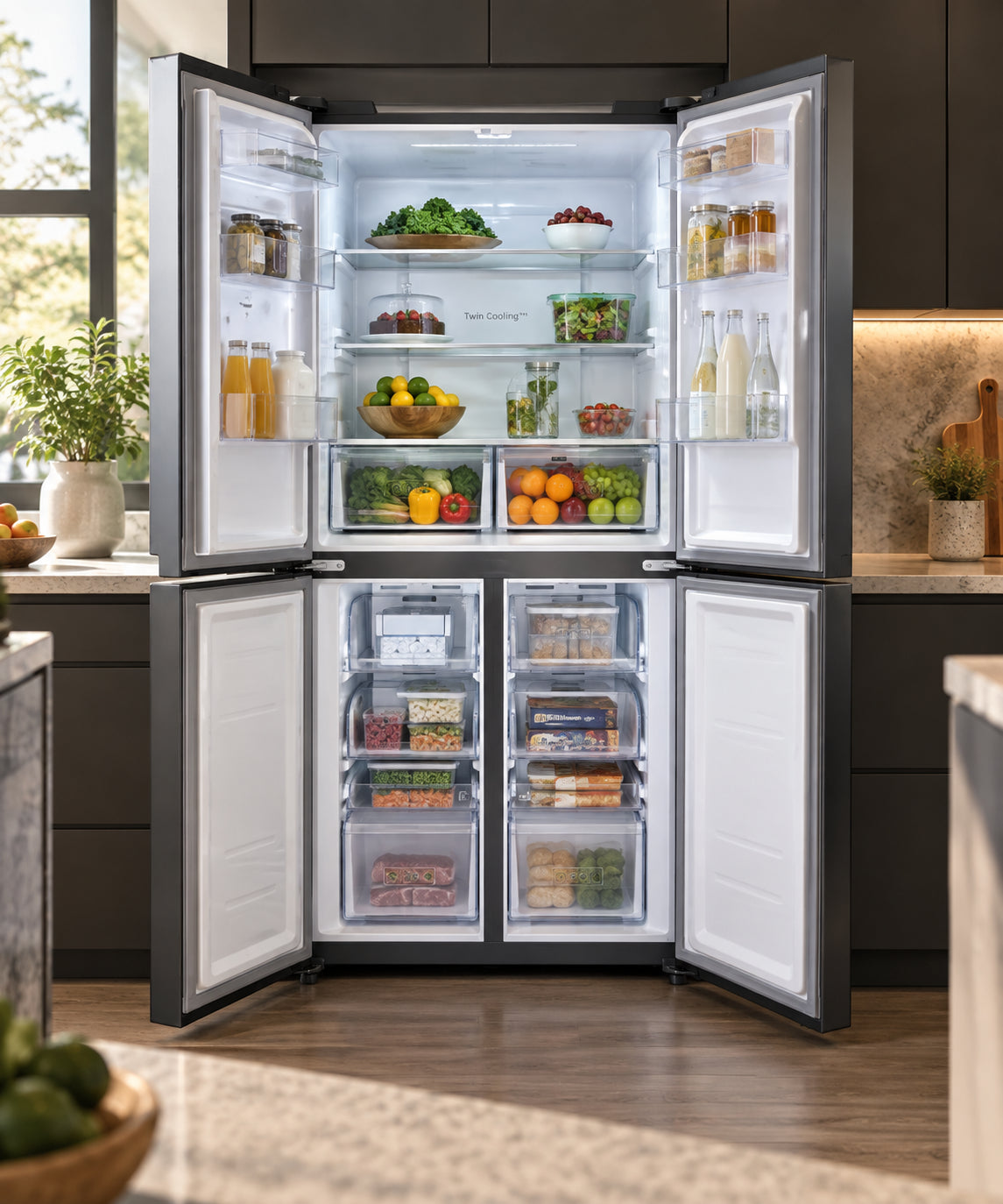 Samsung 466L 4-Door French Door Fridge