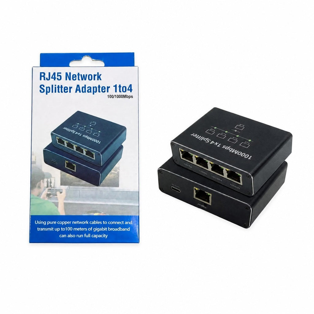 RJ45 1-to-4 Gigabit Network Splitter 100