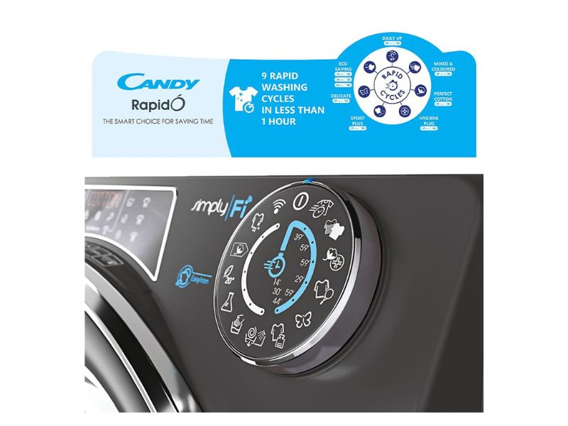 Candy 9kg RapidÓ Inverter Steam Washing
