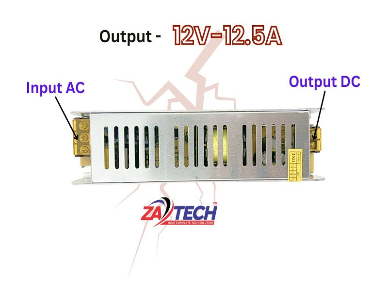 CCTV Power Supply 12V 12.5 Amp