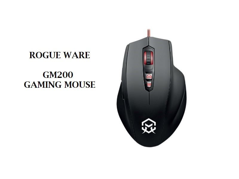 ROGUEWARE Gm200 Wired Gaming Mouse Blk