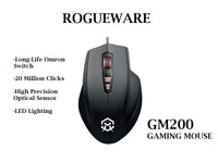 ROGUEWARE Gm200 Wired Gaming Mouse Blk
