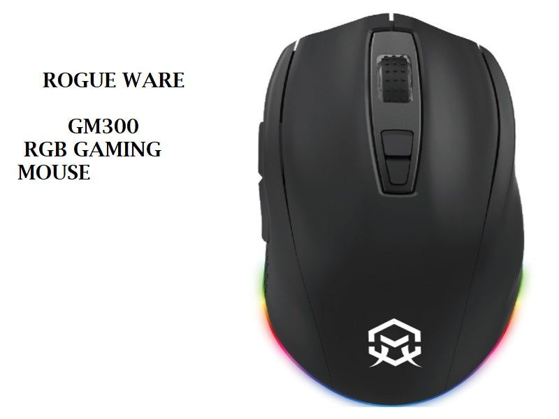 ROGUEWARE Gm300 Wired Gaming Mouse Blk