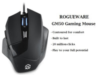 ROGUEWARE Gm50 Wired Gaming Mouse Blk