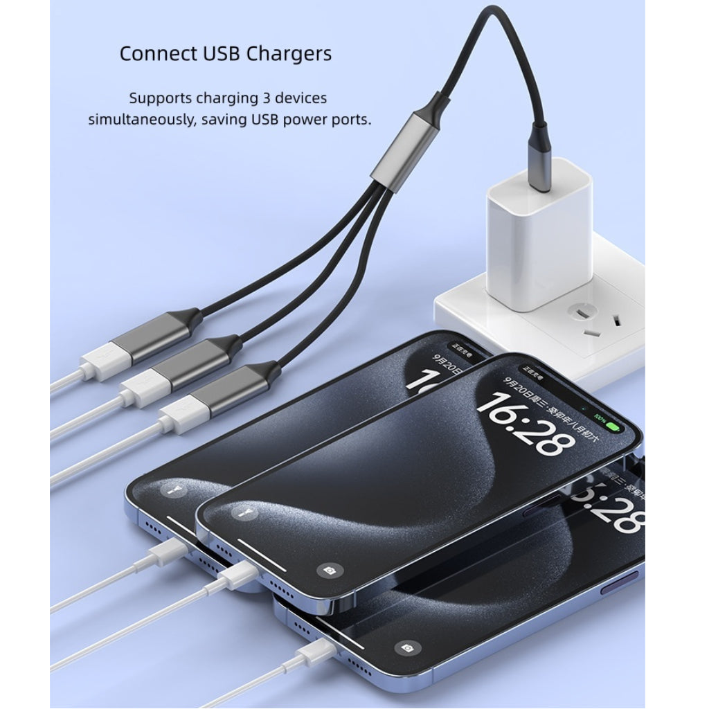 RXY-108 3-in-1 USB Hub OTG Adapter Cable