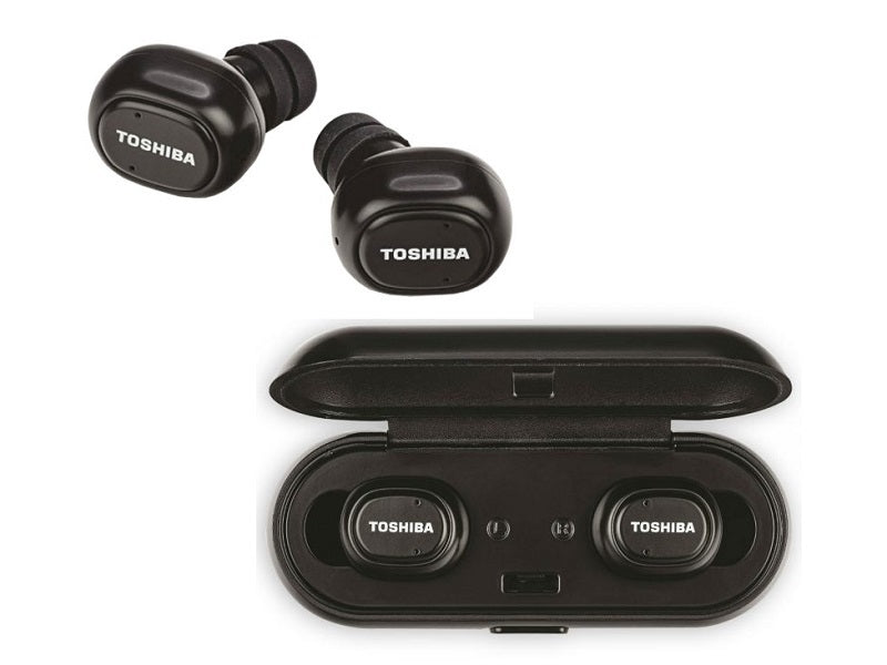 TOSHIBA Cordfree Wireless Earbuds Blk