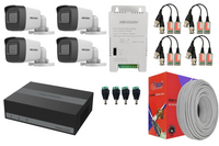 Hikvision eDVR CCTV Kit with 2MP Cameras & 100m CAT5 ZATECH Roll