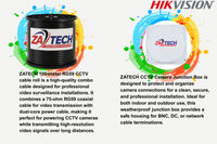 Hikvision 16CH ColorVu CCTV Kit with Zatech Junction Boxes & Cable Rolls