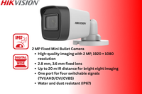 Hikvision 8CH Analog CCTV Kit with Zatech 100m Cat5 Cable & Baluns
