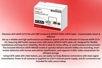 Hikvision eDVR CCTV Kit with 2MP Cameras & 100m CAT5 ZATECH Roll
