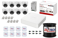 Hikvision 8CH Dome CCTV Kit with Zatech junction boxes & Cable roll
