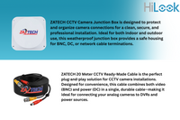 HiLook 4CH Dome CCTV Kit with Zatech Ready-Made Cables, Junction Boxes