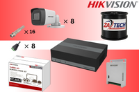 Hikvision 8CH eDVR CCTV Kit with Built-in 1TB SSD & Zatech RG59 Cable roll