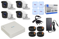 HiLook 4CH CCTV Kit with 2MP Cameras, 20m Cables & Junction Boxes