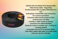 HiLook 4CH CCTV Kit with 2MP Cameras, 20m Cables & Junction Boxes