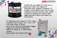 Hikvision 16CH ColorVu eDVR CCTV Kit with 1TB eSSD & Zatech RG59 Rolls