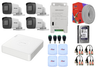 Hikvision 4CH CCTV Kit with 1TB HDD, ZATECH CAT5, Baluns & Boxes
