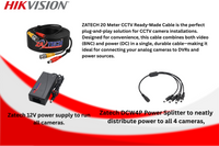 Hikvision 4CH eDVR Dome CCTV Kit with 1TB Built-in SSD & Zatech Ready Cable
