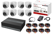 Hikvision 8CH eDVR Dome CCTV Kit -1TB Built-in SSD and Zatech ready cable