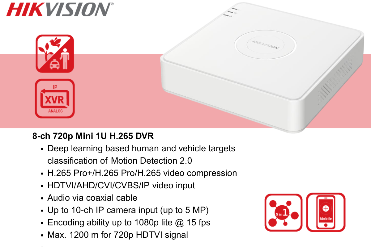 Hikvision 8CH ColorVu CCTV Kit with 1TB HDD and Zatech RG59 Cable roll