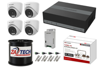 Hikvision 4CH eDVR Dome CCTV Kit with 1TB Built-in SSD and Zatech RG59 Cable